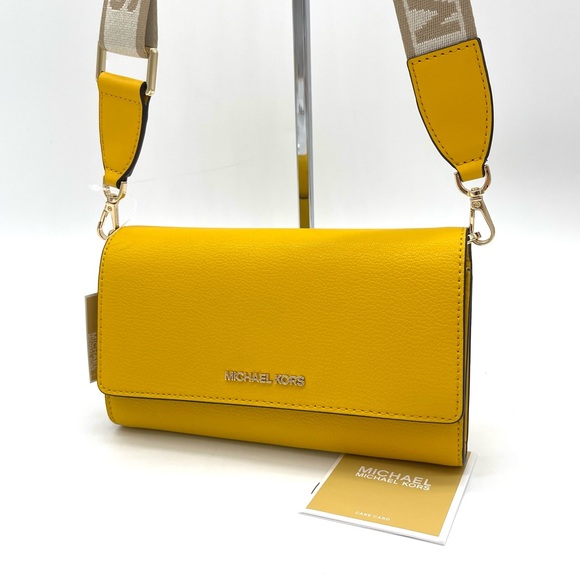 Michael Kors Large Zip Around Wallet Xbody Bag Leather - Picture 2 of 10